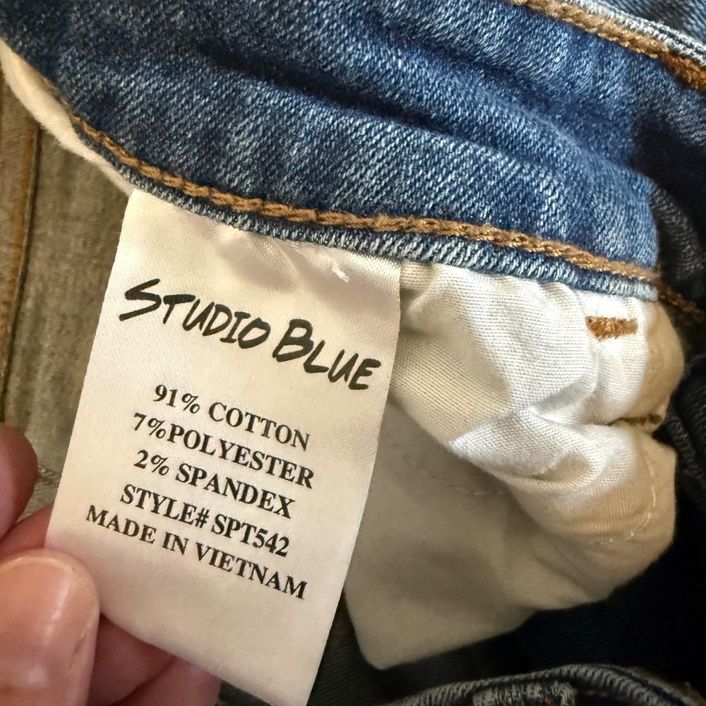 Studio Blue Womens Skinny Jeans Medium Wash Stretch SPT542 Size 28 Stitch Fix - Picture 5 of 8
